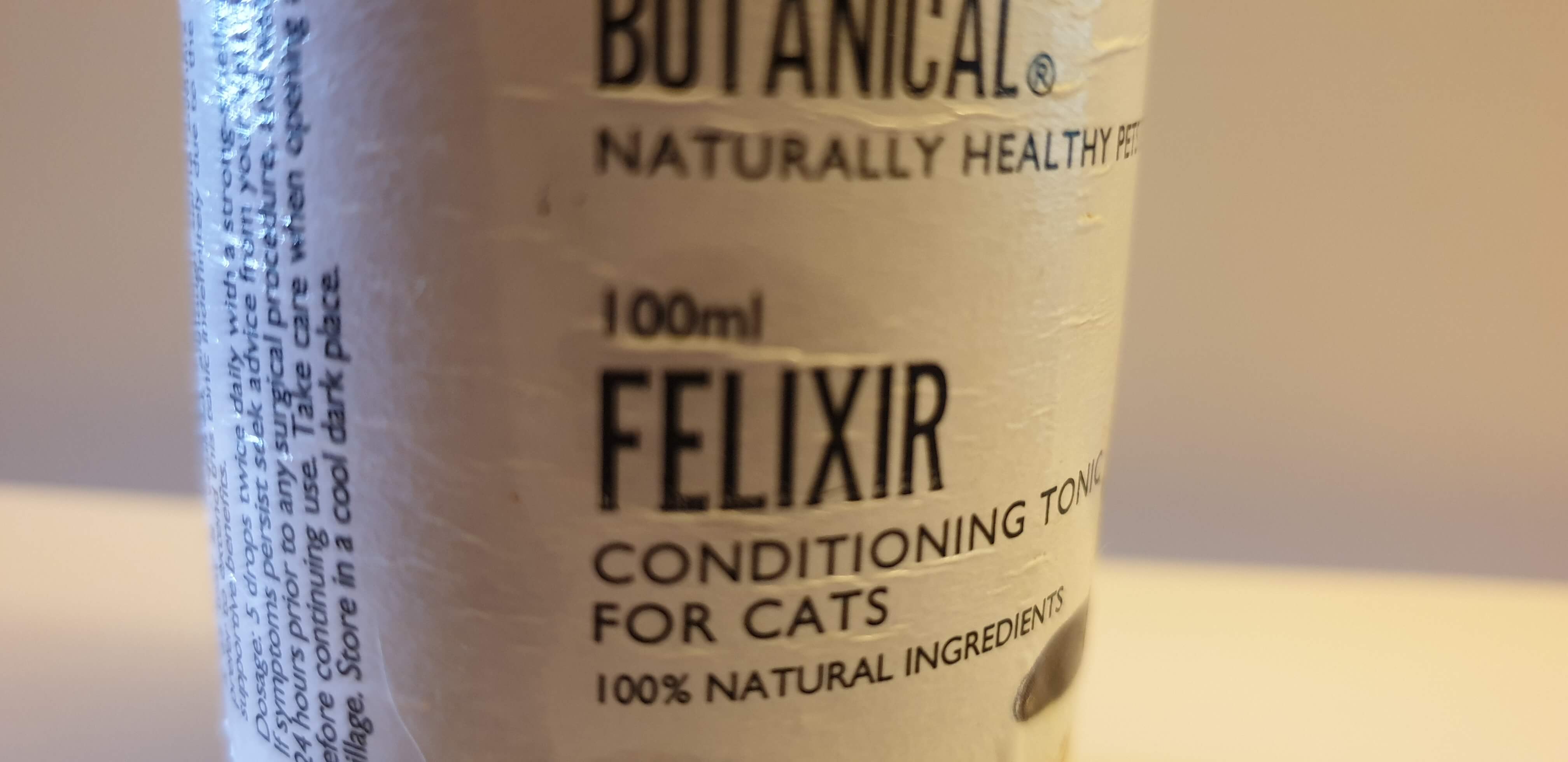 A Conditioning Herbal Tonic for your kitty - Felixir - Furrabulous and Natural.