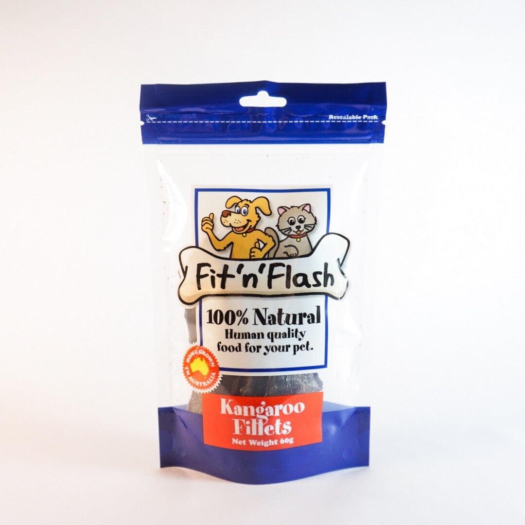 100% Natural AU Human Quality Kangaroo Fillet Treats for Kitty