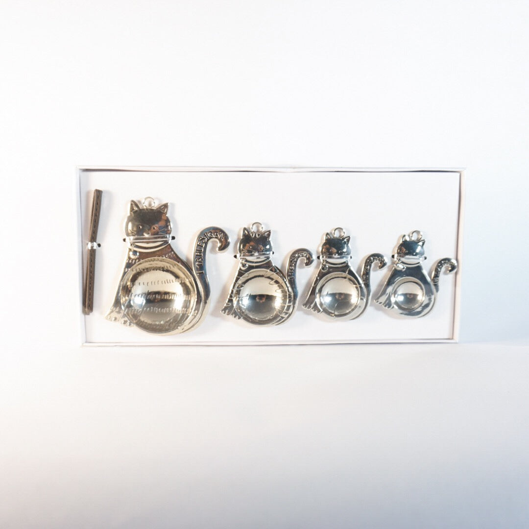 Silver Kitty Measuring Spoon Setting of 4
