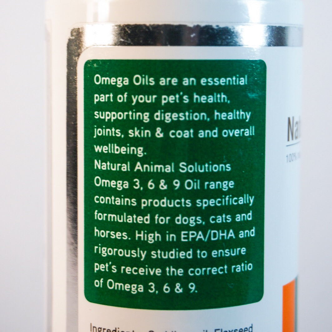 Natural Animal Solutions Omega Oil 3, 6 & 9 for Cats Heath and Wellness